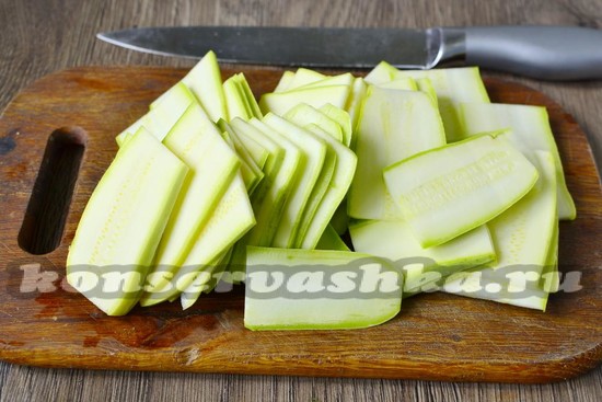 кабачки нарезать