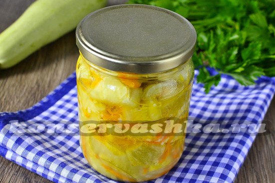 Закуска из кабачков на зиму с чесноком и морковью