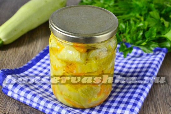 закуска из кабачков с чесноком и морковью