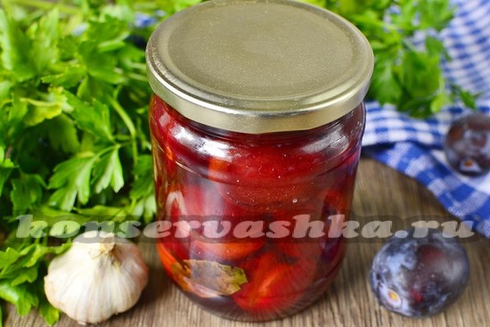 рецепт маринованных слив и чесноком на зиму