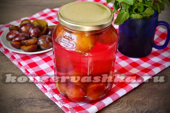 рецепт компота из слив