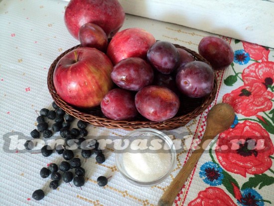 Ингредиенты для приготовления компота на зиму