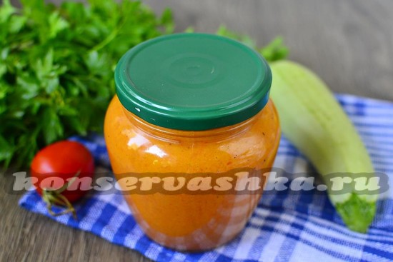 рецепт икры из кабачков и помидоров