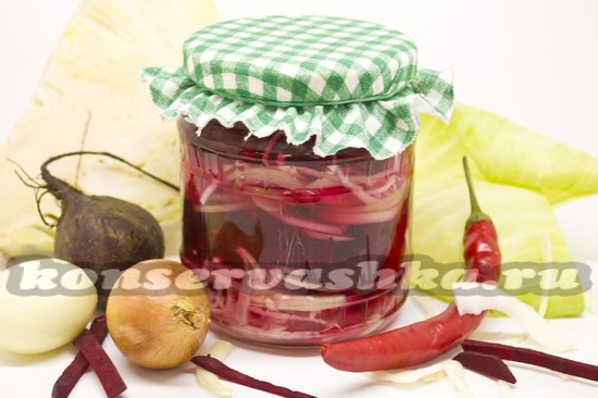 салат из свеклы с капустой