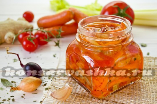 Салат из моркови с сельдереем и имбирём – салаты на зиму