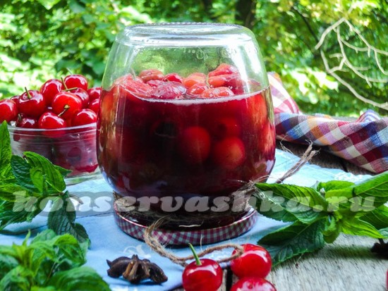 рецепт черешни и вишня в пряном сиропе