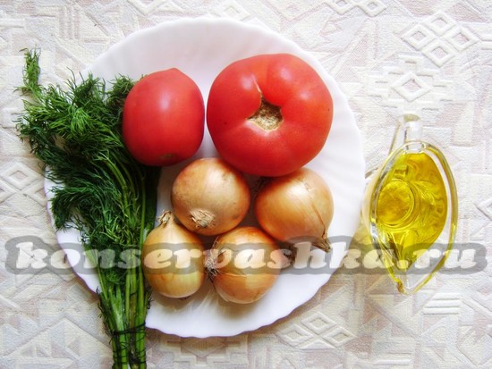 Ингредиенты для приготовления луковой икры