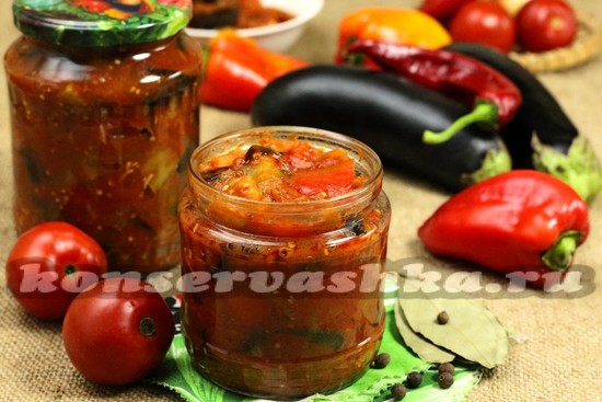 закуска из баклажан и перца