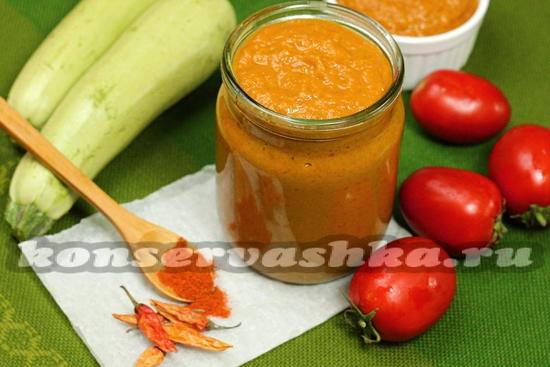 кабачковая икра острая