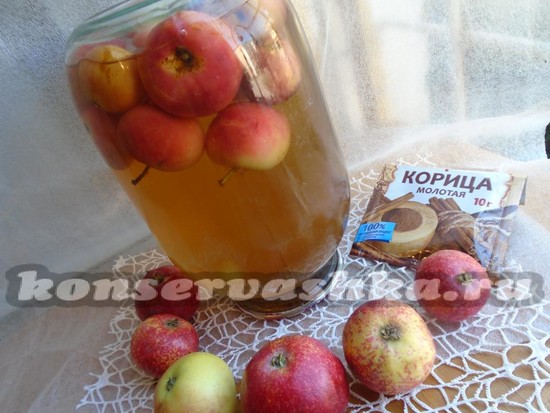 как приготовить яблочный компот из яблок и корицы
