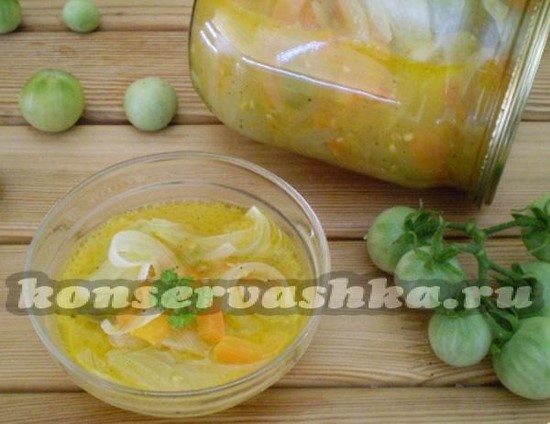 Салат из зелёных помидоров на зиму очень вкусные без стерилизации
