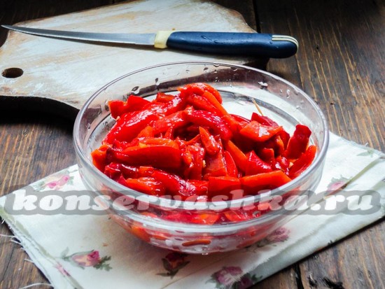 Нарезать полосками