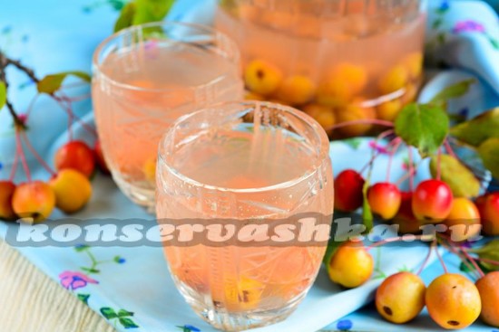 Рецепт компота из райских яблочек