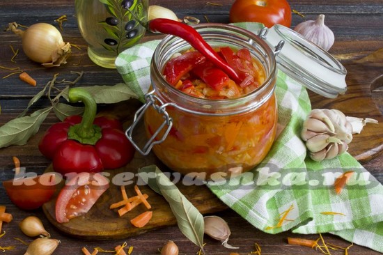 Рецепт лечо из болгарского перца с морковью и луком на зиму