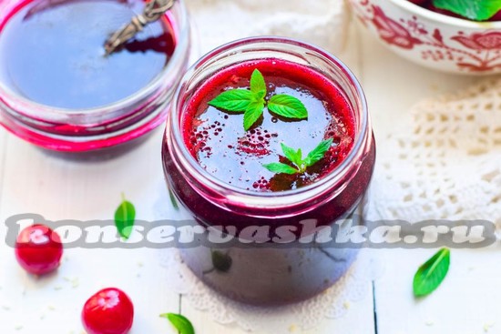 Джем из вишни без косточек на зиму, густой