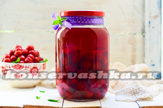 рецепт вишневого компота на зиму