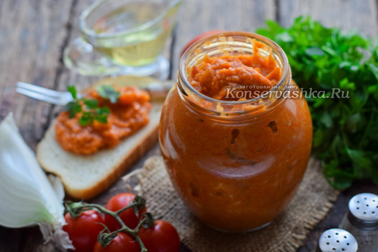 Кабачковая икра с майонезом и томатной пастой на зиму, рецепт с фото