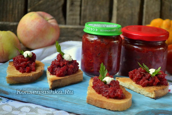 рецепт свекольной икры на зиму через мясорубку