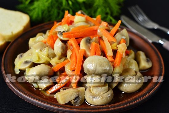 Рецепт маринованных грибов по-корейски