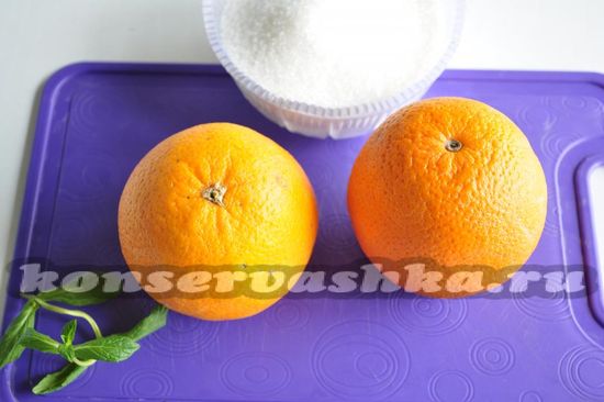 Ингредиенты для приготовления варенья из апельсина