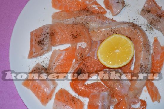 рецепт маринованных брюшек лосося
