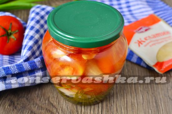 рецепт консервированных томатов в желе