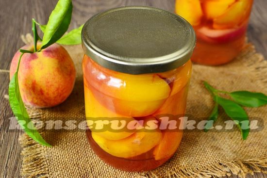 рецепт персиков в желе на зиму