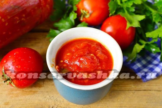 рецепт томатного соуса на зиму