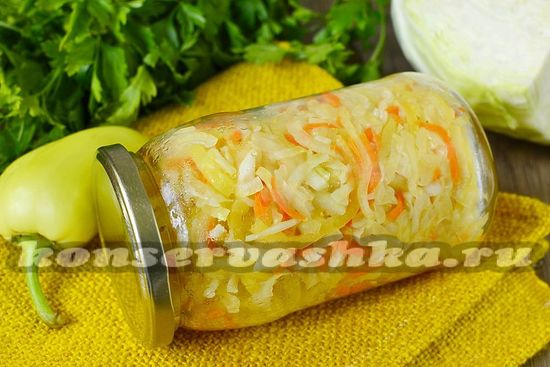 рецепт салата из капусты и моркови на зиму