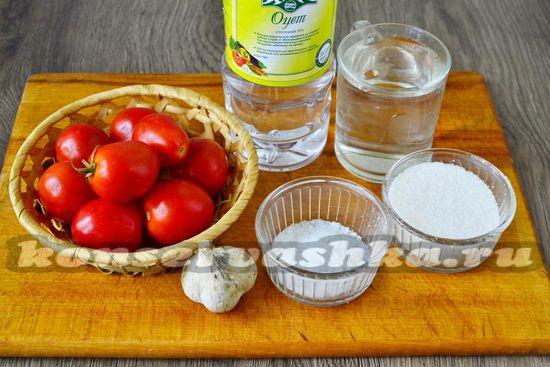 Ингредиенты для приготовления помидор
