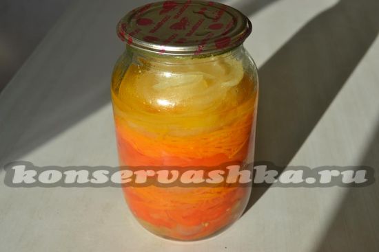 Салат из моркови, перца и лука на зиму - рецепт с фото