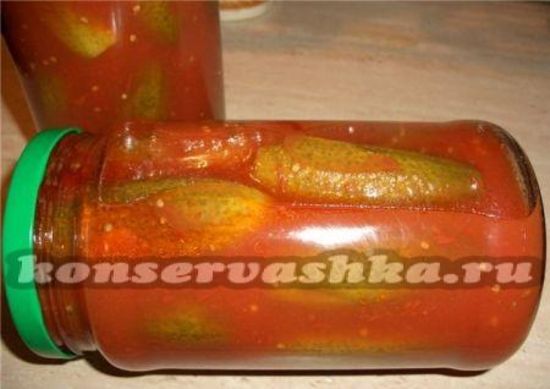 огурцы в томатном соусе на зиму
