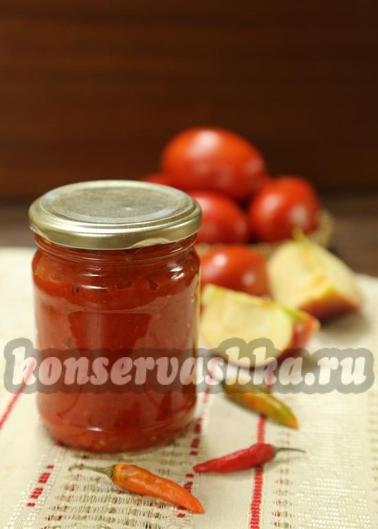 рецепт томатного соуса с яблоками на зиму