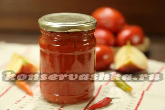 как приготовить томатный соус с яблоками на зиму