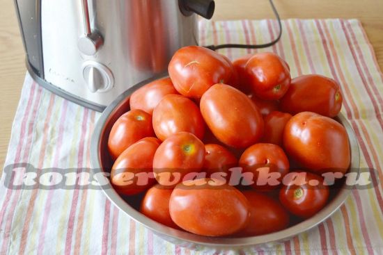 Ингредиенты для приготовления томатной пасты