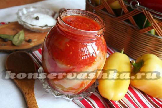 рецепт сладкого перца в томатном пюре