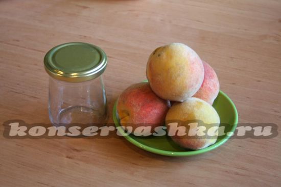 Ингредиенты для приготовления персикового пюре