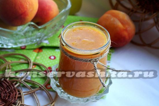 Пюре из персиков на зиму - рецепт с фото