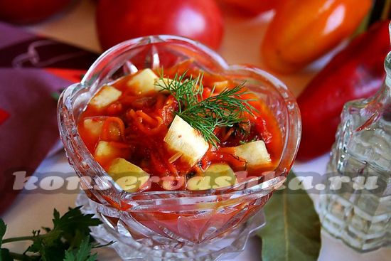 рецепт кабачков в томатной заливке на зиму