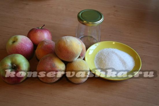 Ингредиенты для приготовления повидла из персиков
