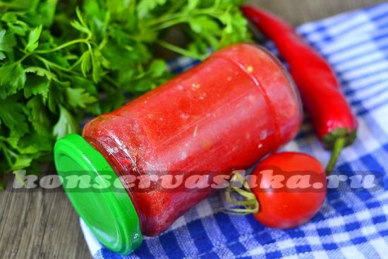 рецепт аджики из помидор и чеснока на зиму