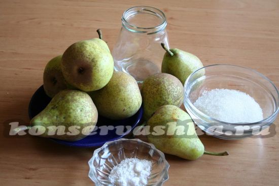 Ингредиенты для приготовления компота из груш
