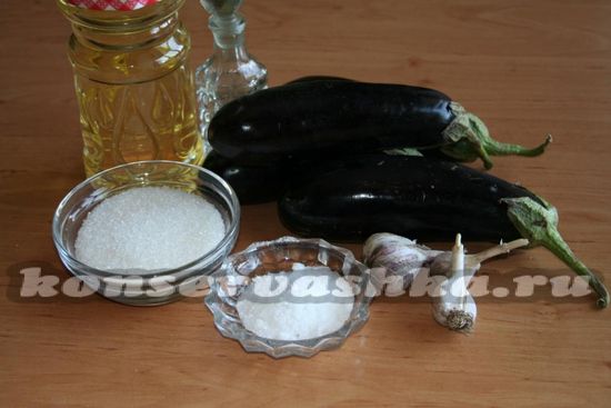 Ингредиенты для приготовления баклажан в маринаде