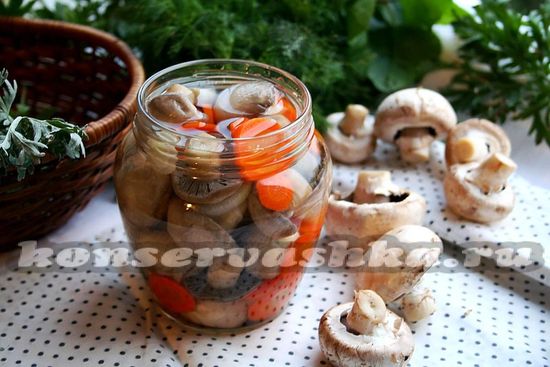Маринованные грибы с овощами - рецепт с фото