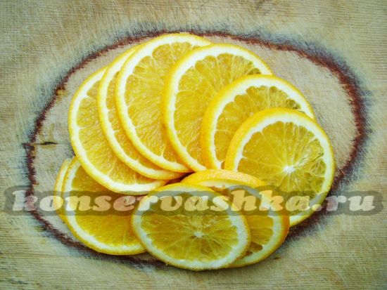 Апельсины нарезать