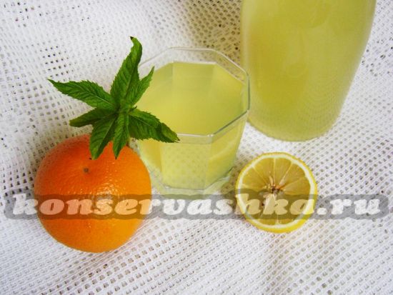 Лимонад с имбирем и мятой - рецепт с фото