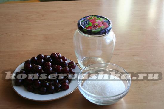 Ингредиенты для приготовления компота из вишни