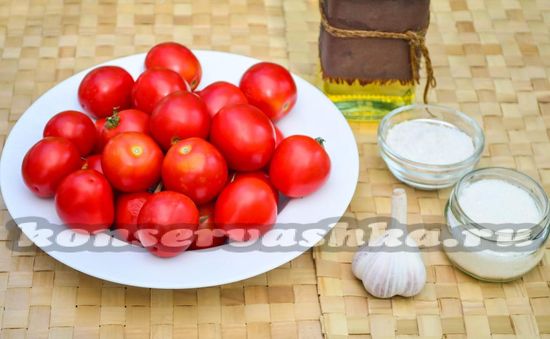 Ингредиенты для приготовления вяленых помидор
