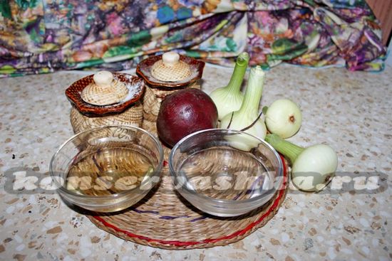 Ингредиенты для приготовления маринованного лука