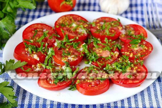 Рецепт помидоры с горчицей